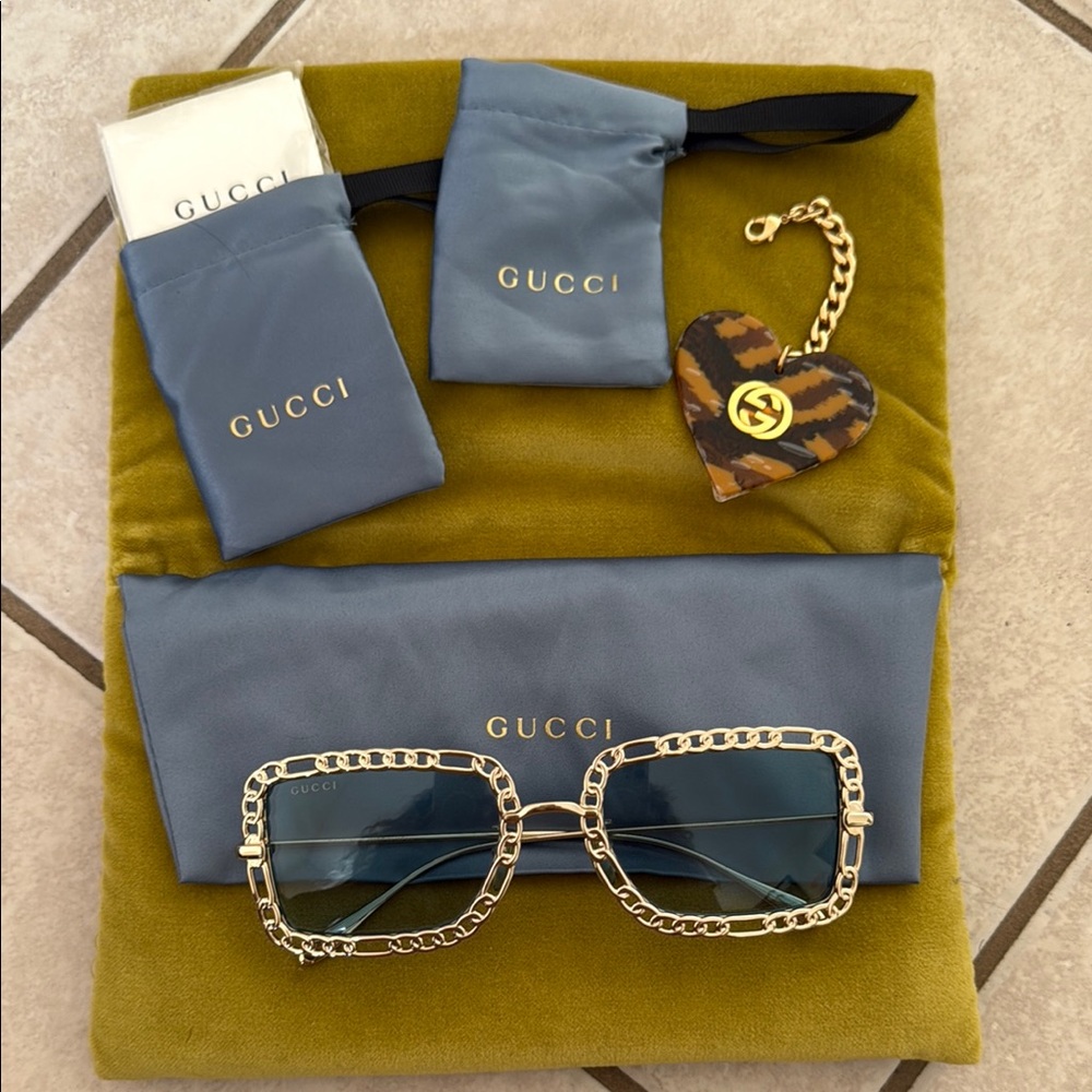 Gucci Gold Sunglasses